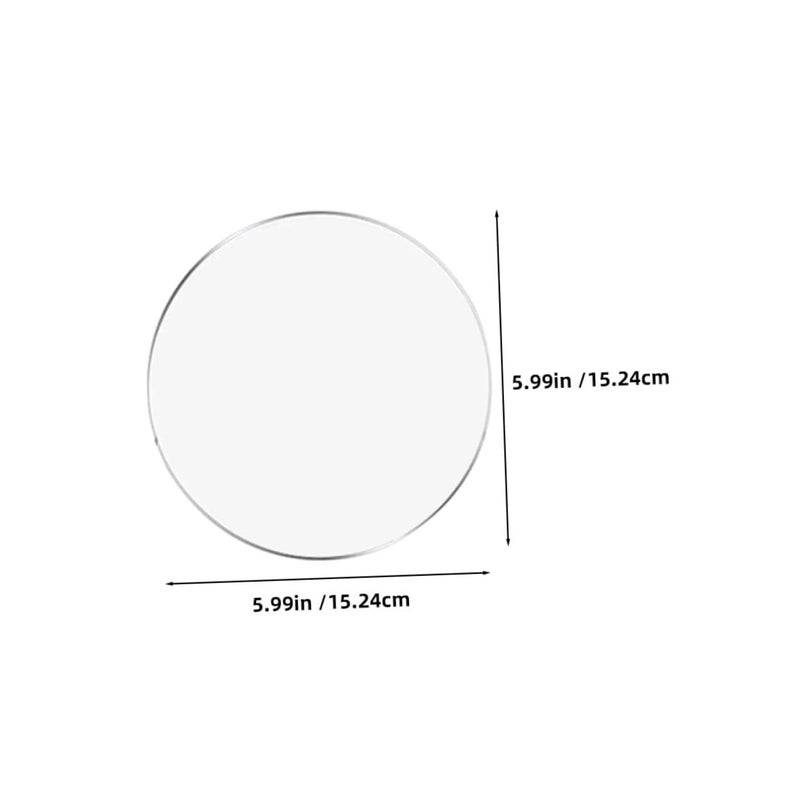 6 Inch Clear Acrylic Round Photo Frame Plate For DIY Craft Display - Image 2